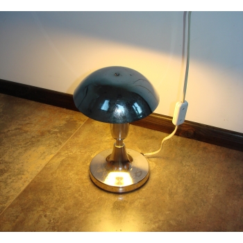 Chromowana lampa vintage PRL.